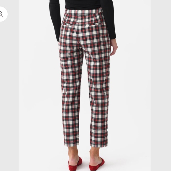 NWT Hunter Bell Melina Pant Red/Multi Plaid Sz 2 - Picture 3 of 9